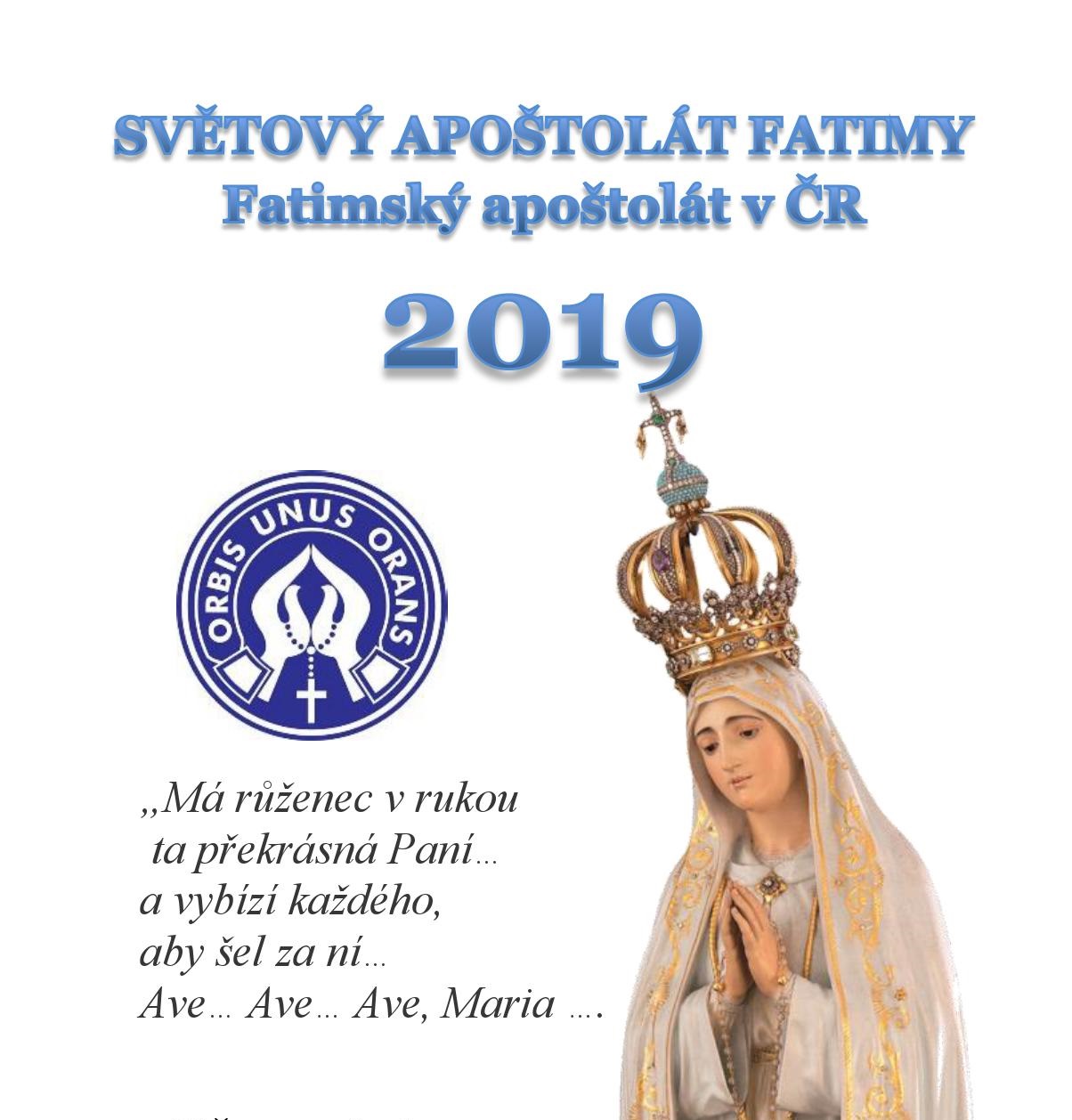 NOVÝ AKTUALIZOVANÝ PROGRAM FATIMY KOCLÍŘOV OD BŘEZNA 2019