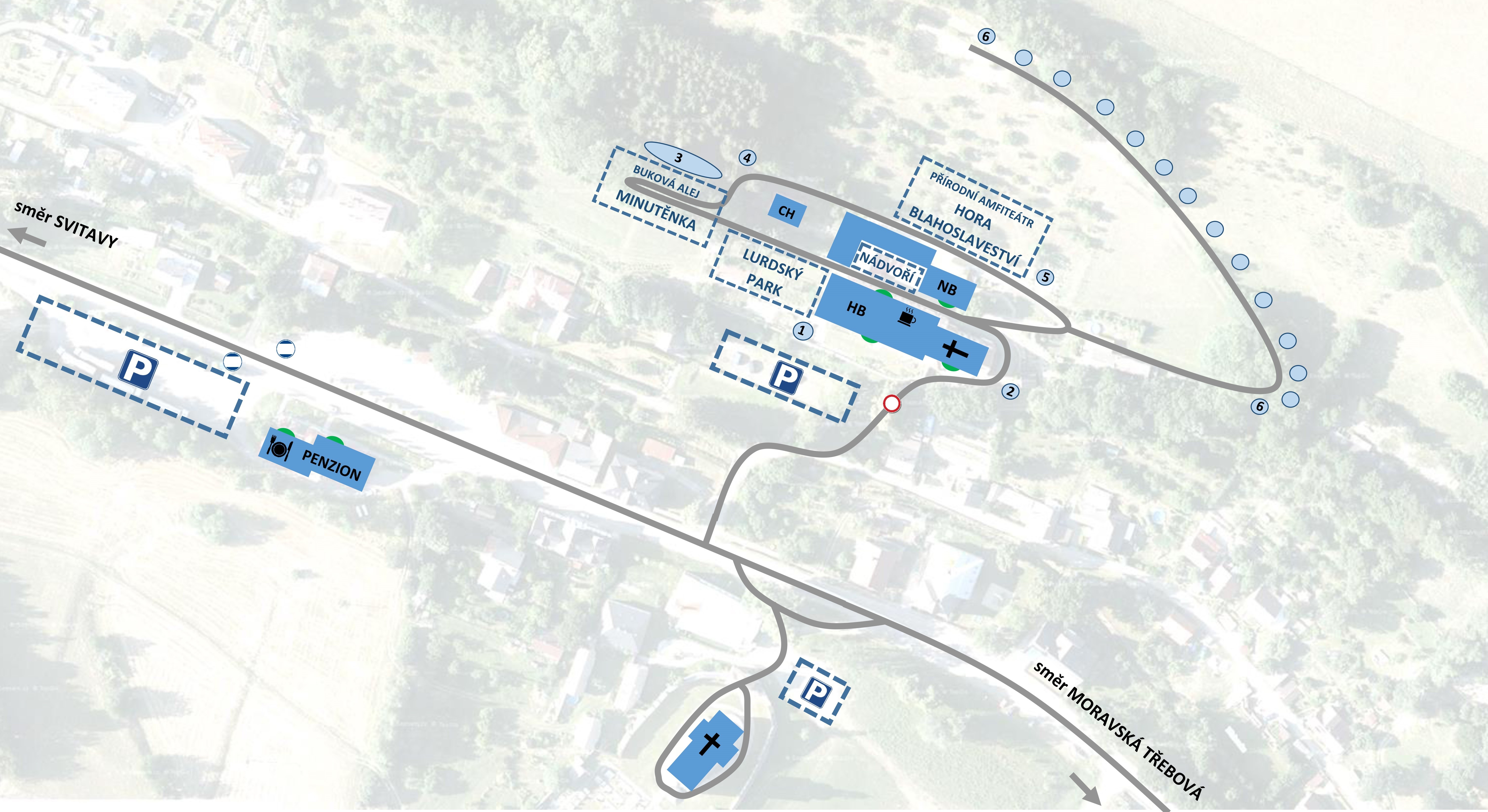 Mapa areálu
